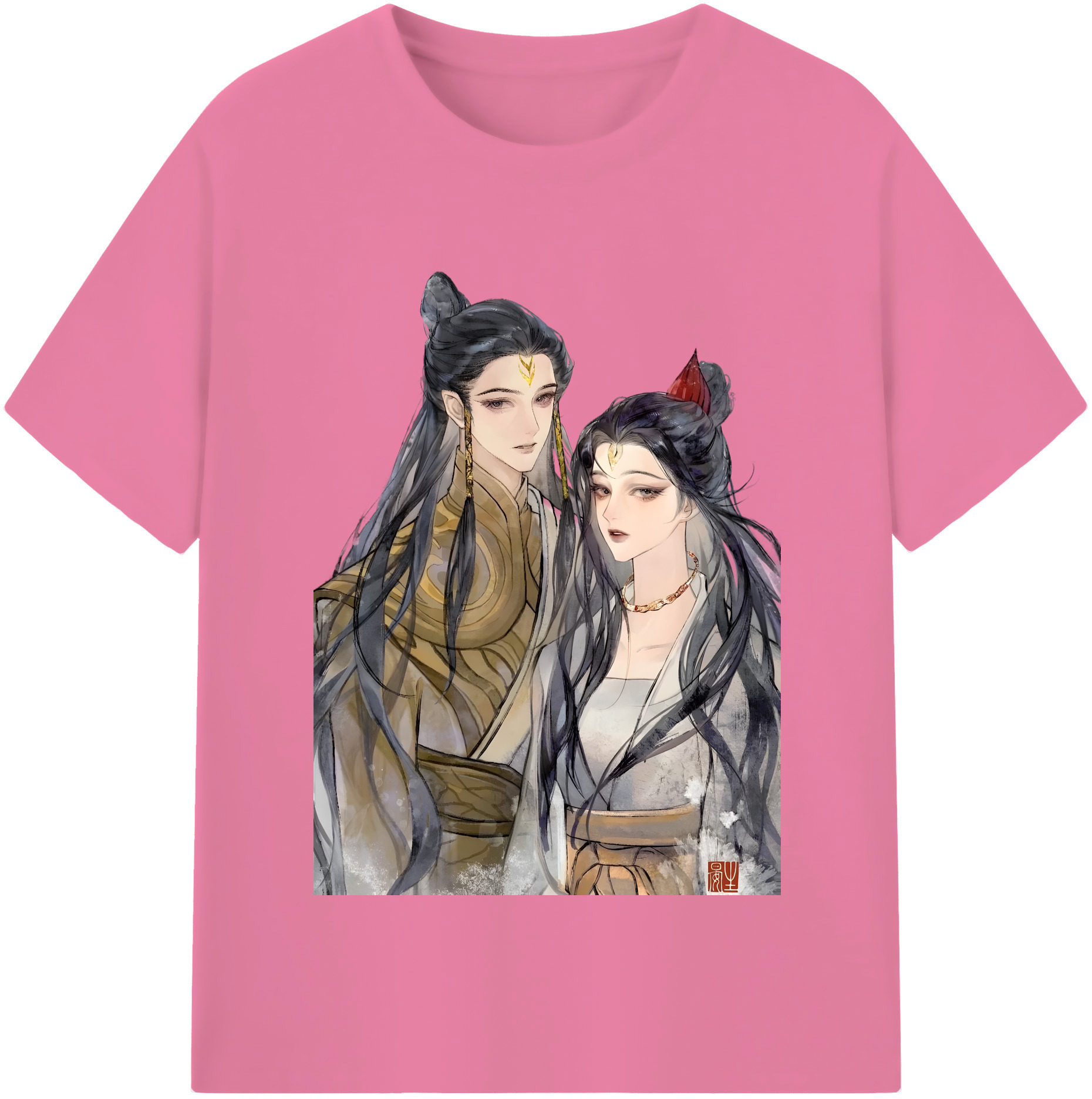 （画像用） Ne Zha 2 ナタ 魔童の大暴れ 綿100％半袖Tシャツ（フロントプリント）